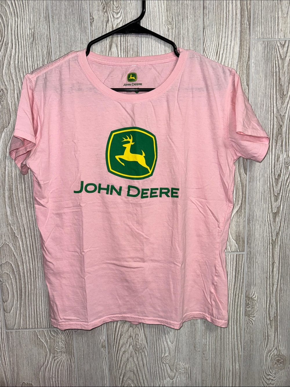 John Deere Pink Short Sleeve Logo Tee